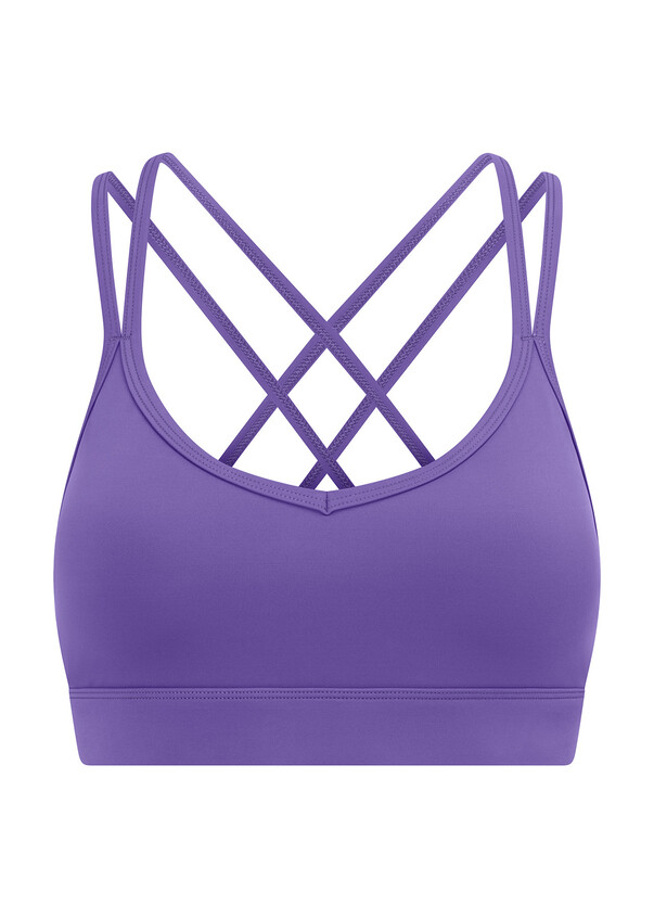 Low Support Strappy Long Line Sports Bra SMALL XXL MEDIUM Purple Violet  #A38/c5