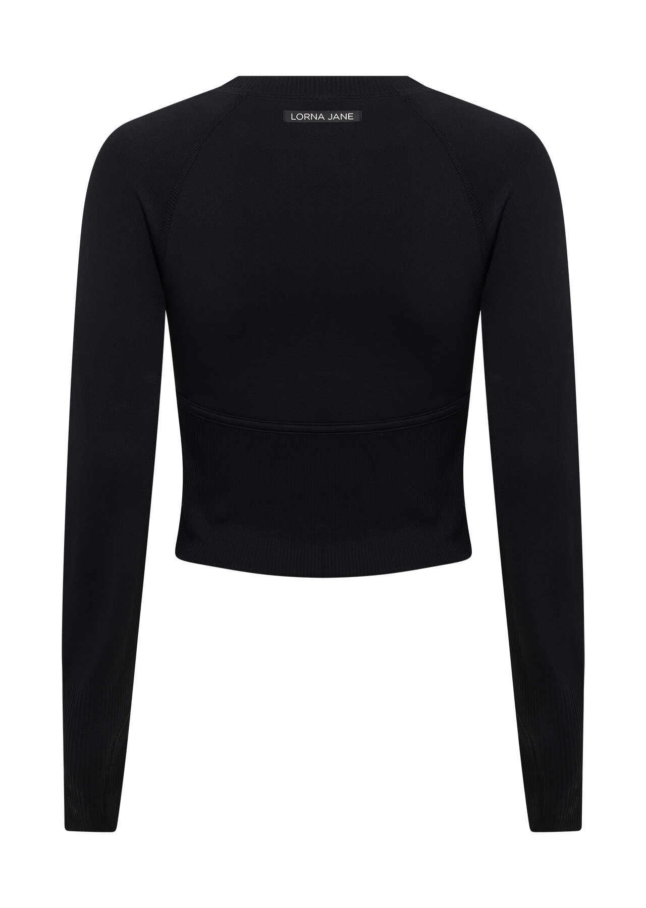 Long sleeve black crop clearance top