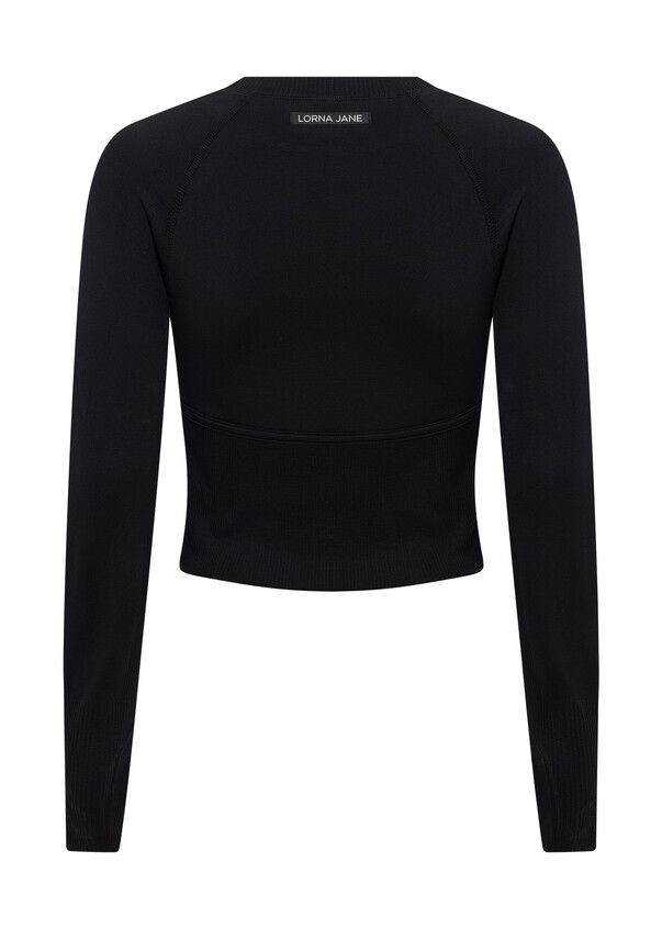 United By Fitness MyoKnit Seamless Long Sleeve Shirt in BLACK