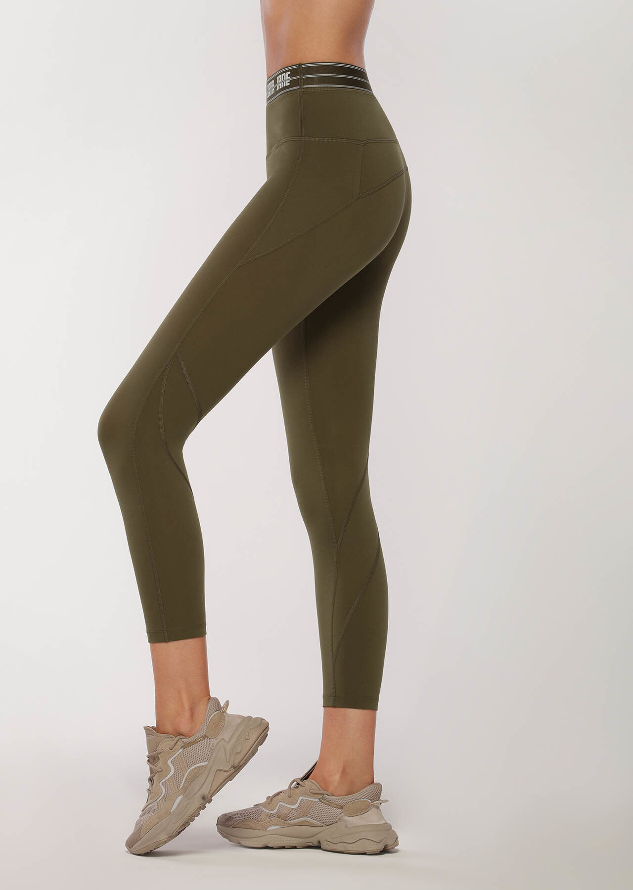 khaki leggings