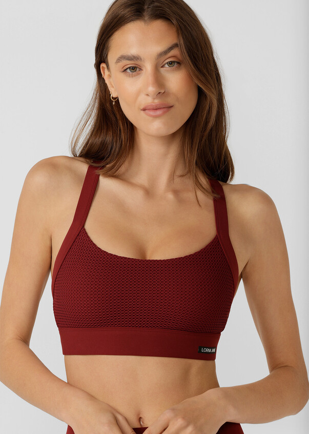 Lightly Lined Full Coverage Flexible Bra - Candy red