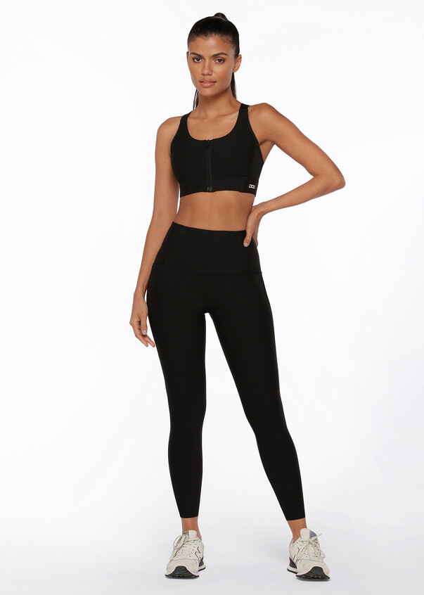 Yelete Ready for Action Full Size Ankle Cutout Active Leggings in Black:  Black 2XL
