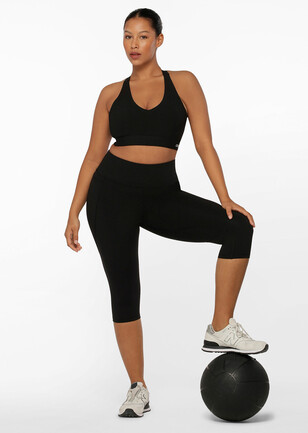 Plus Size Women Leggings Sports Gym 3/4 Length Cropped Stretch Yoga Capri  Pants