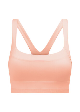 Evie Mid-Support Sports Bra Animal Pink Plus Compression fabric