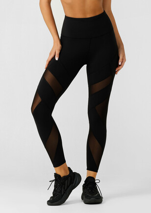 Lorna Jane Women's Cropped Black Sheer Workout Leggings Size Extra Small -  $26 - From Savannah