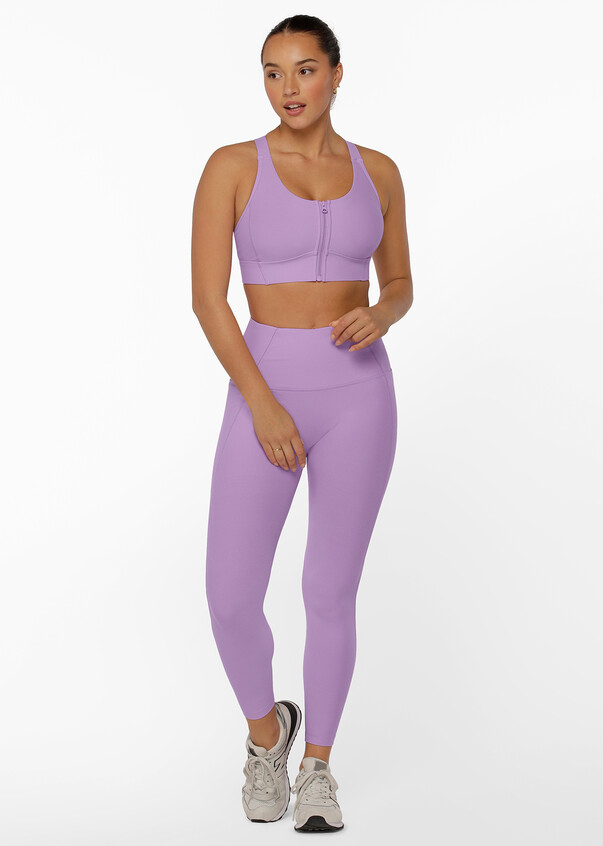 Mauve Purple Cropped Active Bottoms Women's Sports Leggings (Women's) 