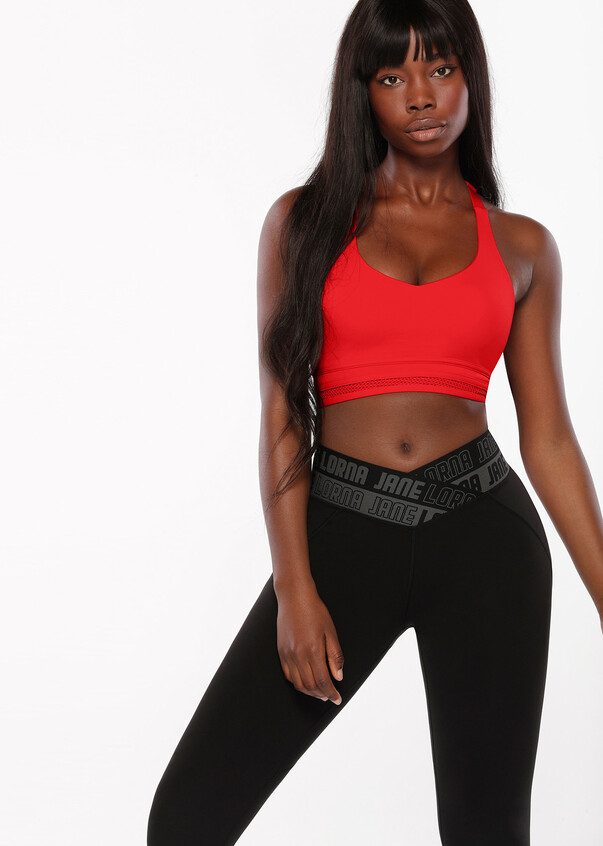 Lorna Jane - Lorna jane black sports bra mesh high neck size XS on Designer  Wardrobe