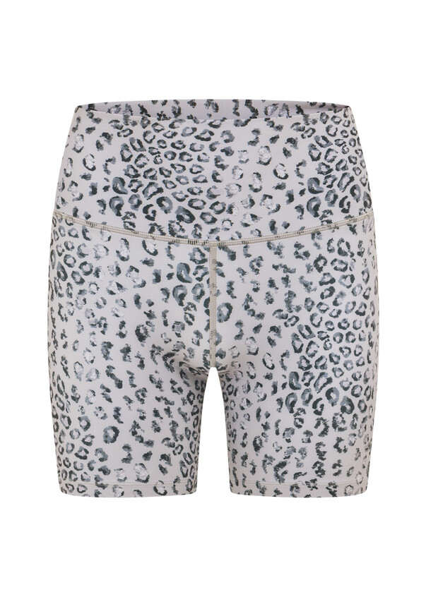 Biker Shorts - 6'' - Grey Leopard