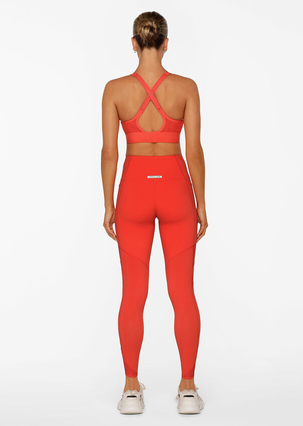 Circuit Recycled Pocket Booty Ankle Biter Leggings, Red