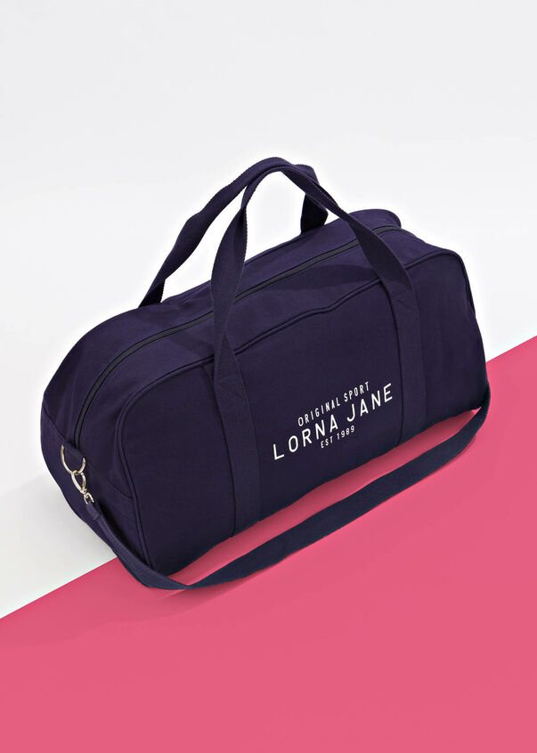 logo Duplicaat Meisje Original Sport Canvas Duffle Bag | Blue | Lorna Jane USA