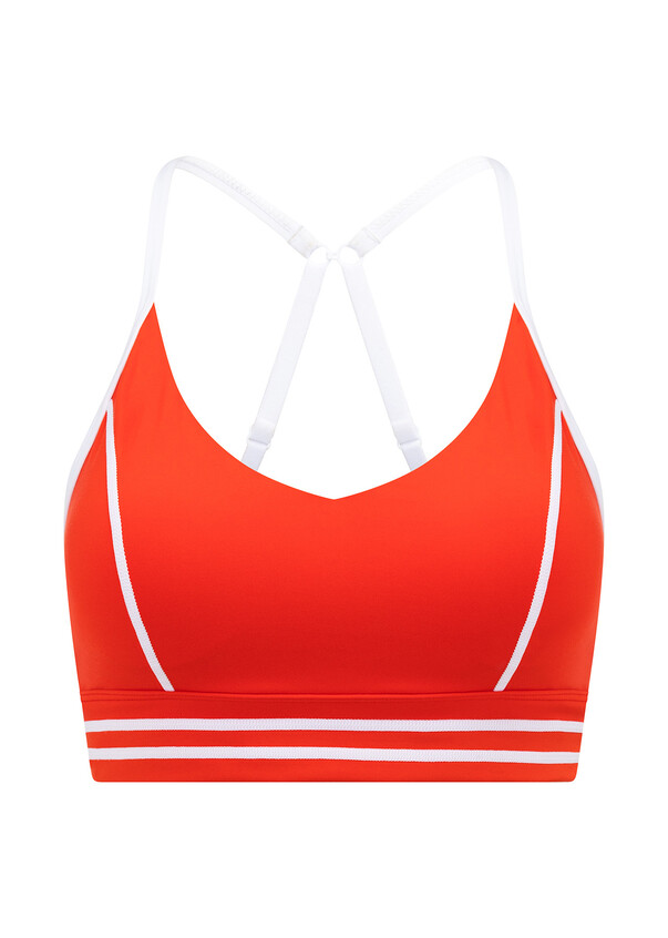 Fast Pace Recycled Sports Bra, Red