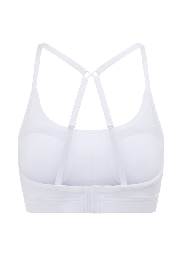 Polyester white sports bra, size 38 C US