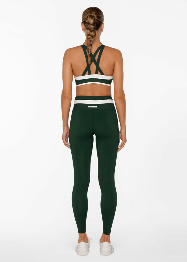 Lorna Jane Womens Size XS Green / Striped / White (s)