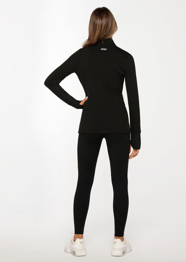 Lorna Jane Womens Black Thermal Endurance Stretch-jersey Jacket L
