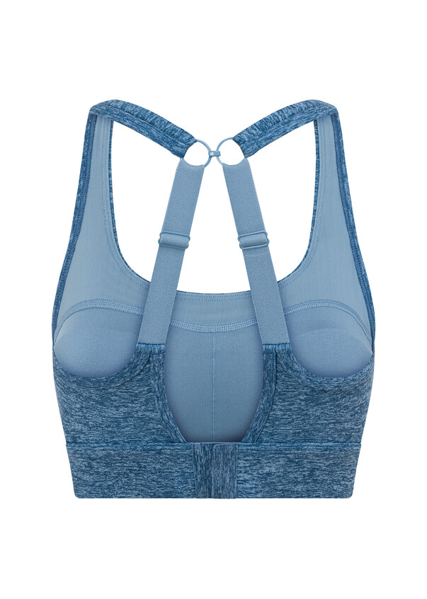 Daisy Street Active light support sports bra in blue