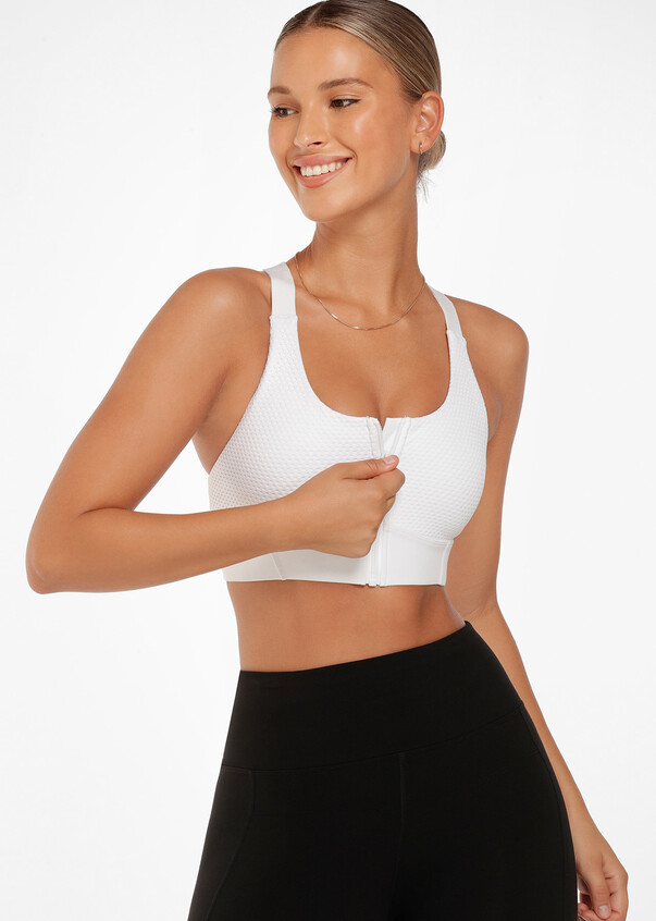 Lorna Jane THE ONE Sports Bra in White, Women's Fashion, Activewear on  Carousell