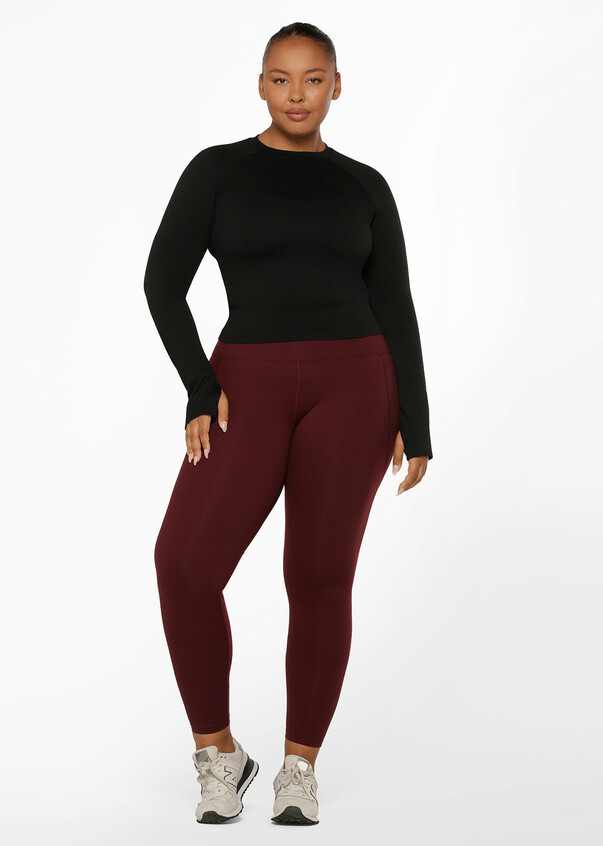 Paragon Maroon Sculpt Seam Buttery Soft Leggings Size L - $25 - From Myra
