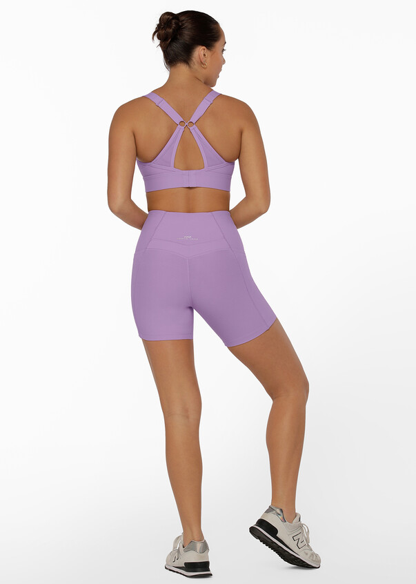 Love & Sports Women's Plunge Seamless Sports Bra Size M 8-10 Blushed Lilac