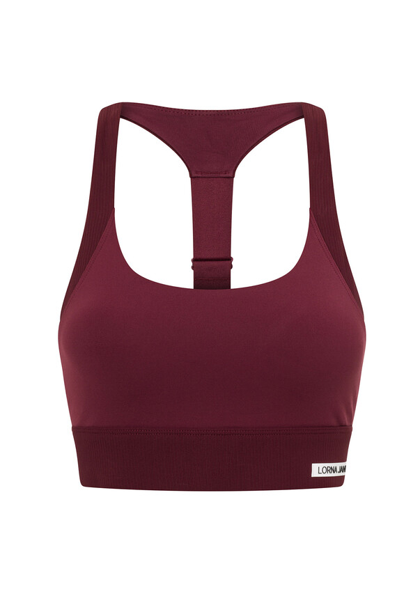 Lets Gym Fitness Bold Minimal Sports Bra Top - Red