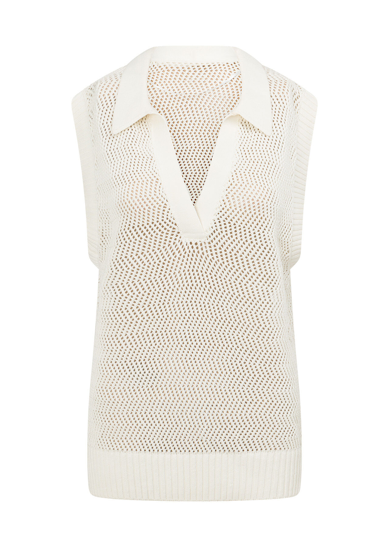 Breezy Open Weave Knit Vest