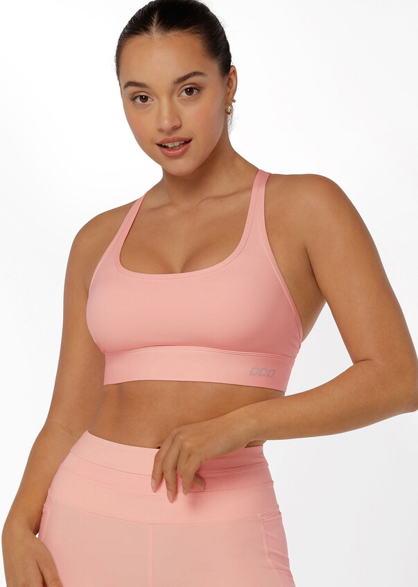 VAI21 2 pack medium support sports bras in pink and blush