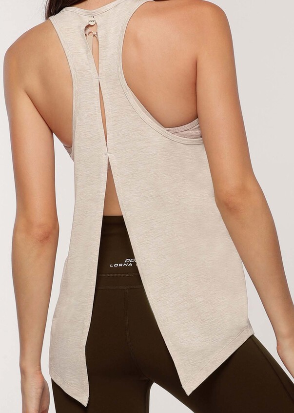 Open Back Tank Top Offwhite