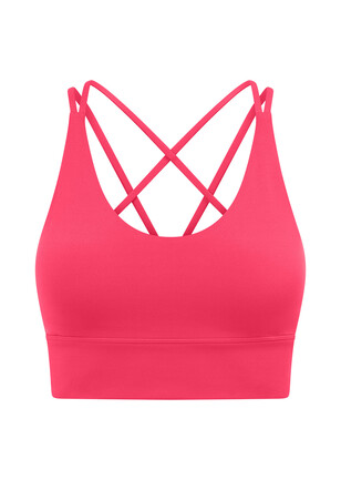 PRETTYWELL High Impact Sports Bras for Women Longline Cross Back Padded  Sports Bra Seamless Crop Tops Workout Tank Tops for Women at  Women's  Clothing store