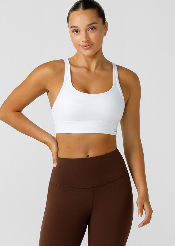 Women Yoga Suit Adjustable Sling Strap Sports Bra U Cut Scrunch