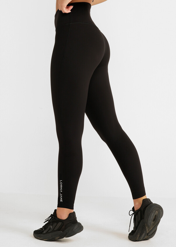 NEW Victoria's Secret PINK Fleece Lined Leggings Black Silver XS S