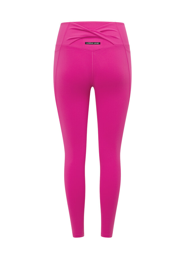 Pink 7/8th Ankle Leggings With Mush Cutouts on the side Size XS