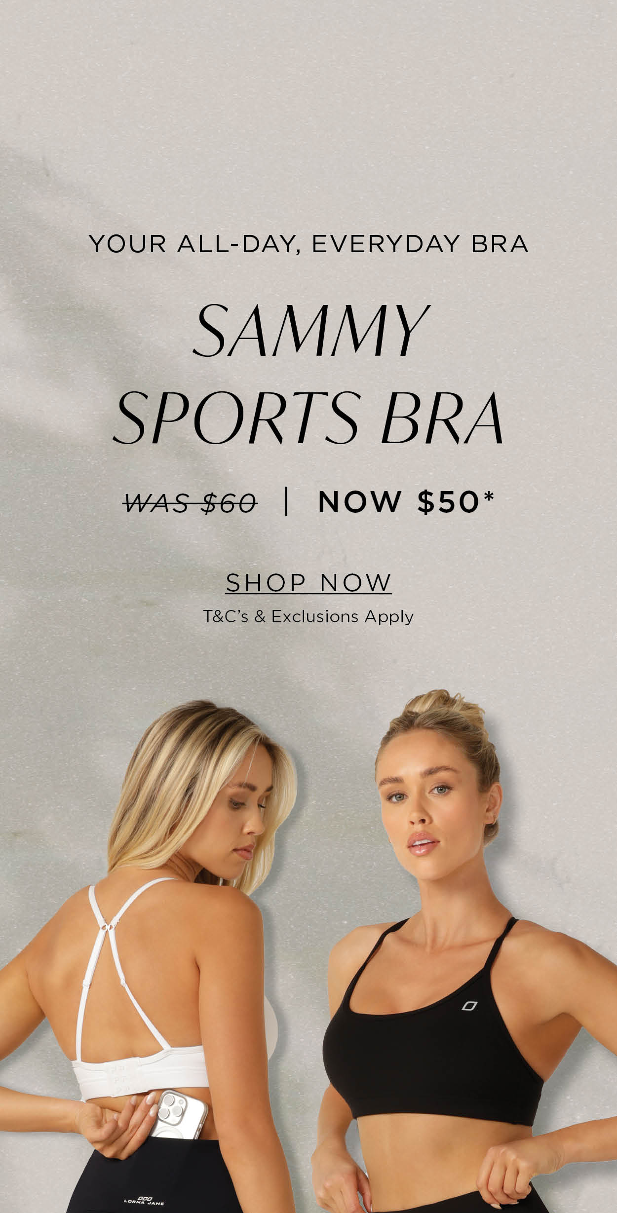 $65 Sammy Sports Bra - Shop Now!