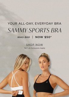 Shop the Sammy Sports Bra - Now $50!*