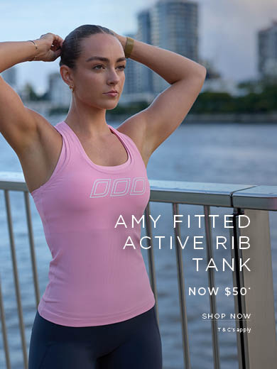 Amy Fitted Active Rib Tank