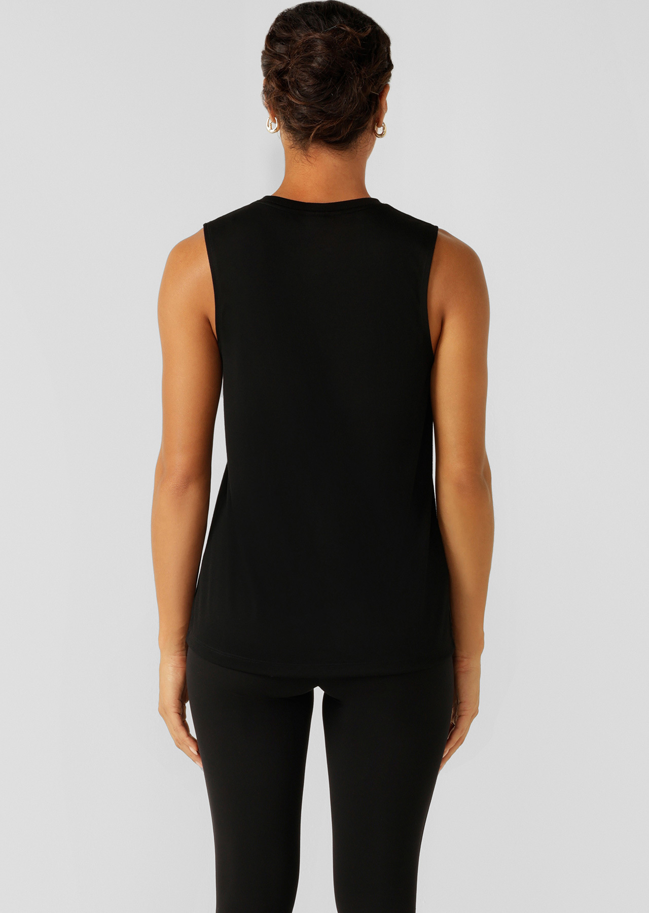 Lotus Muscle Tank, Black