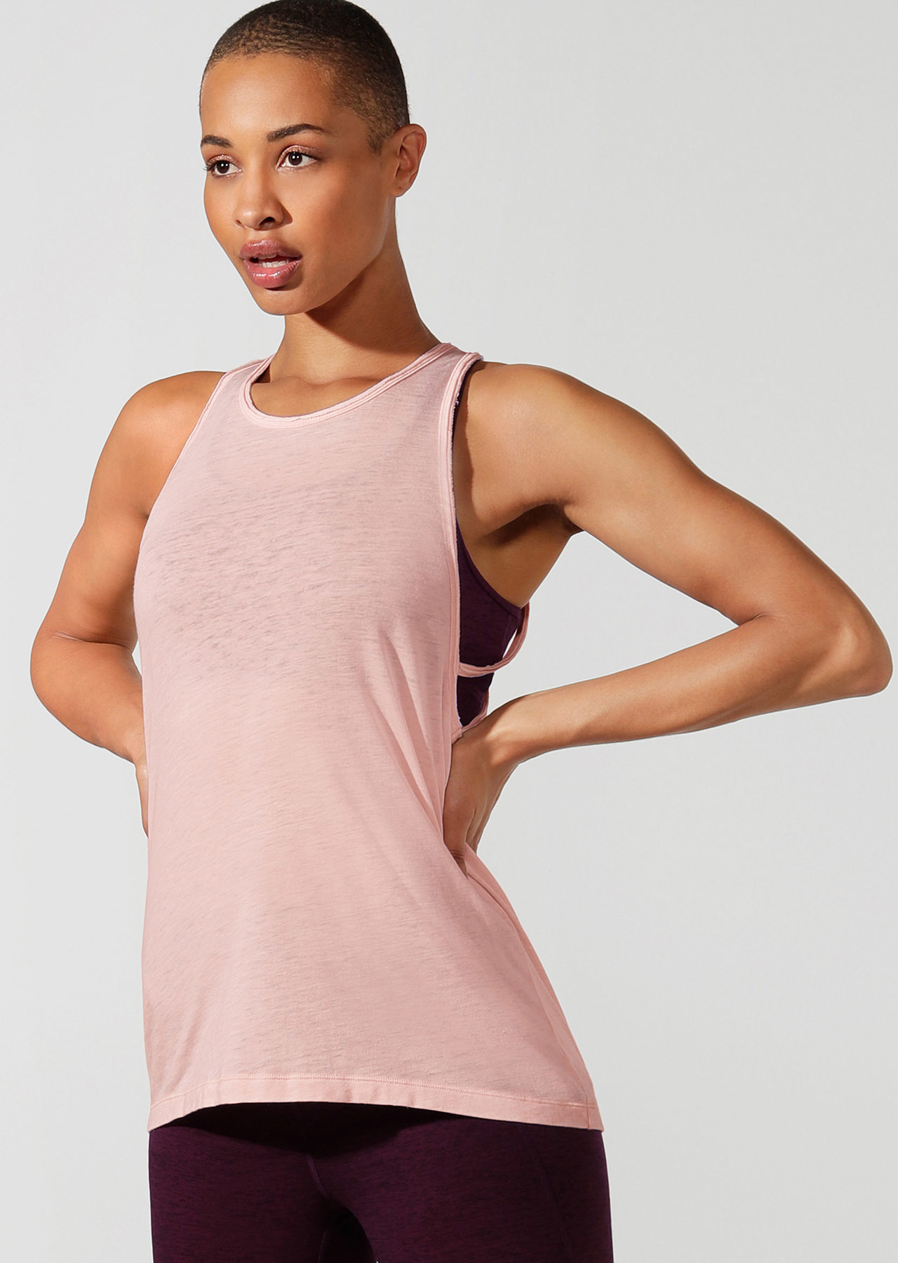 Move With Ease Tank, Dark Dusty Pink, Dark Dusty Pink