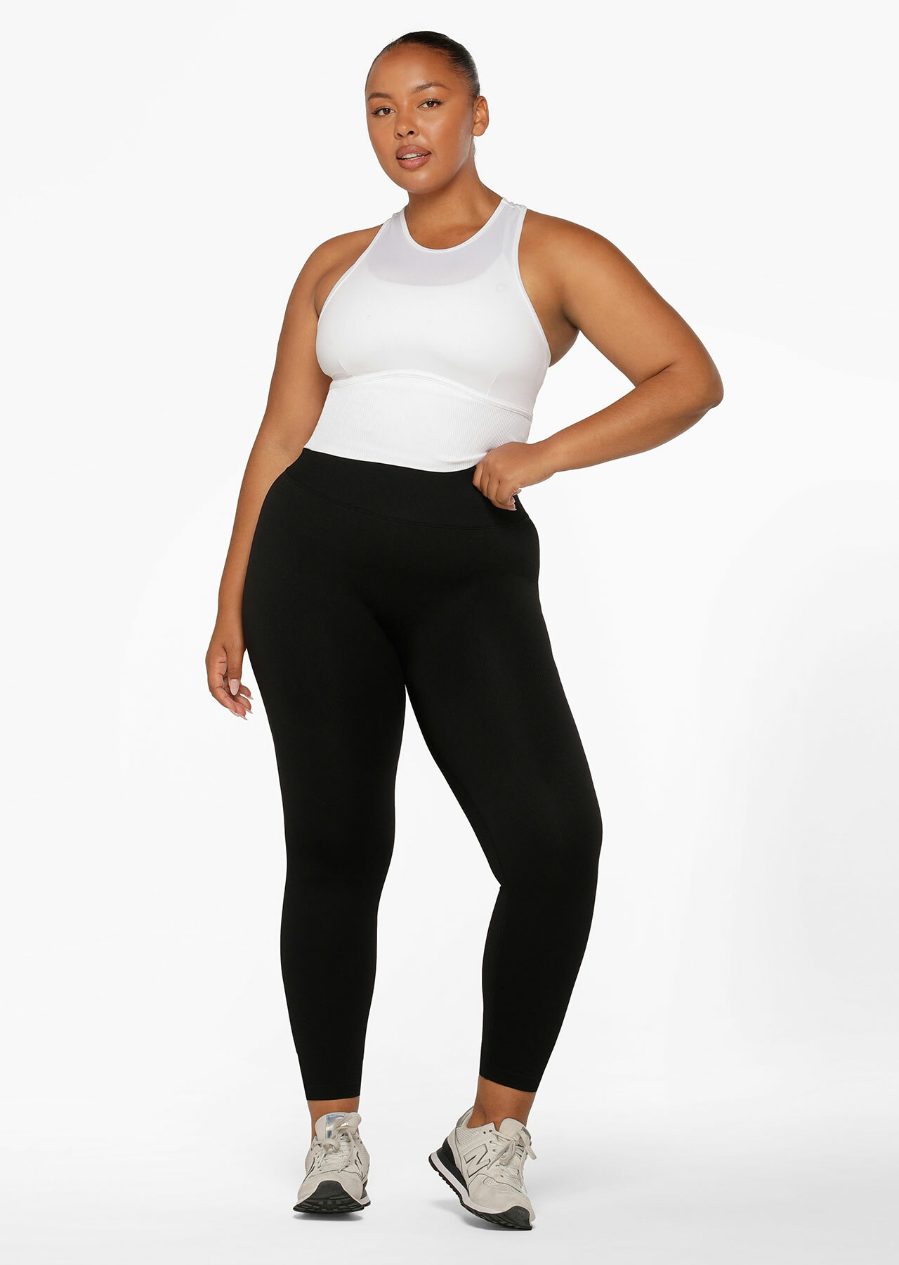 JMS Just My Size Black Leggings Size 4X Solid Footless Comfort Top Ankle  Length in 2023