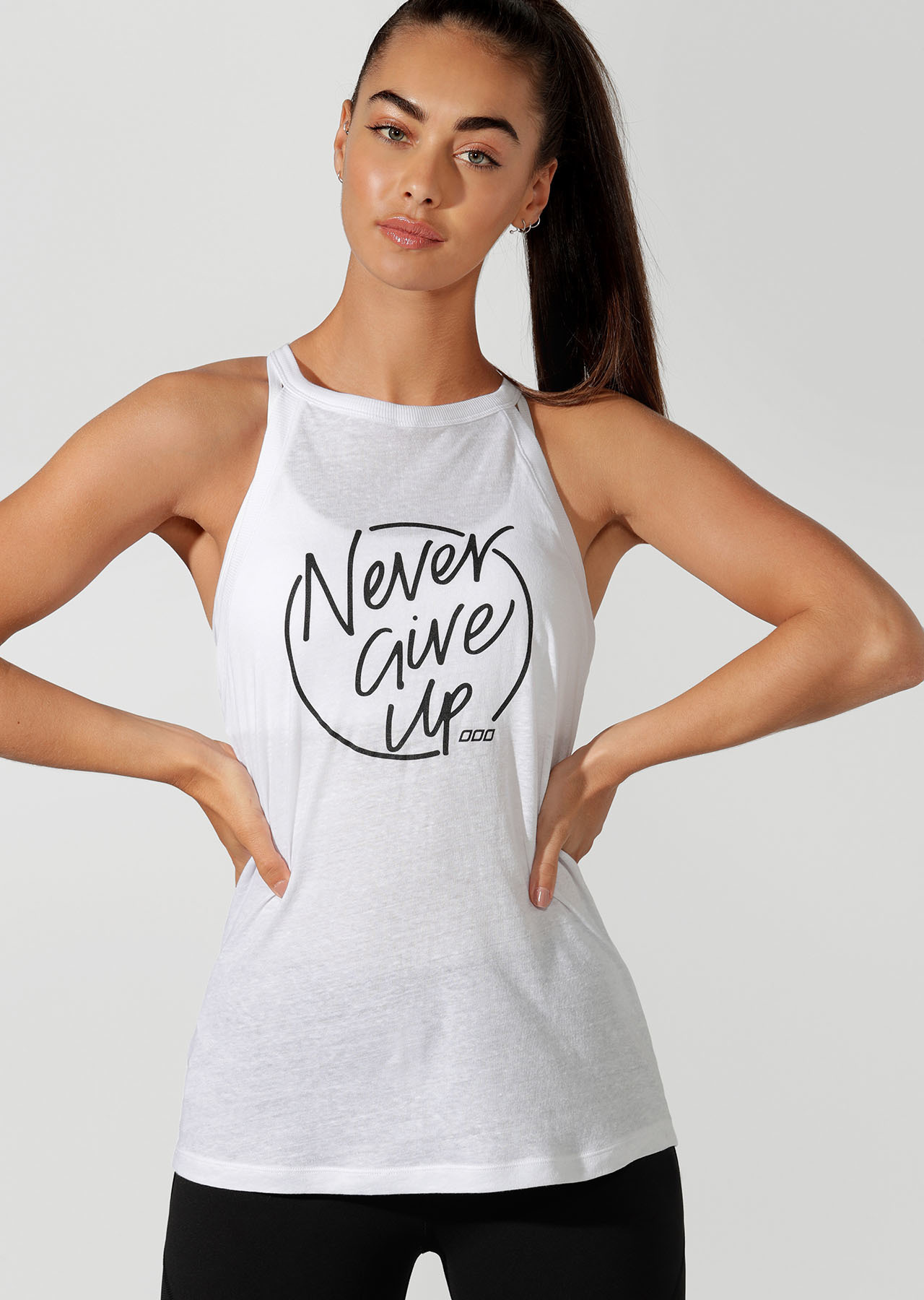 Never Give Up Tank White | White | Tanks | Lorna Jane USA