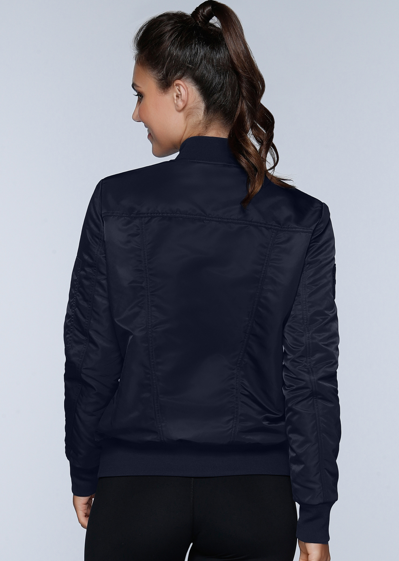 Luxe Fleece Bomber | Platinum | Lorna Jane USA